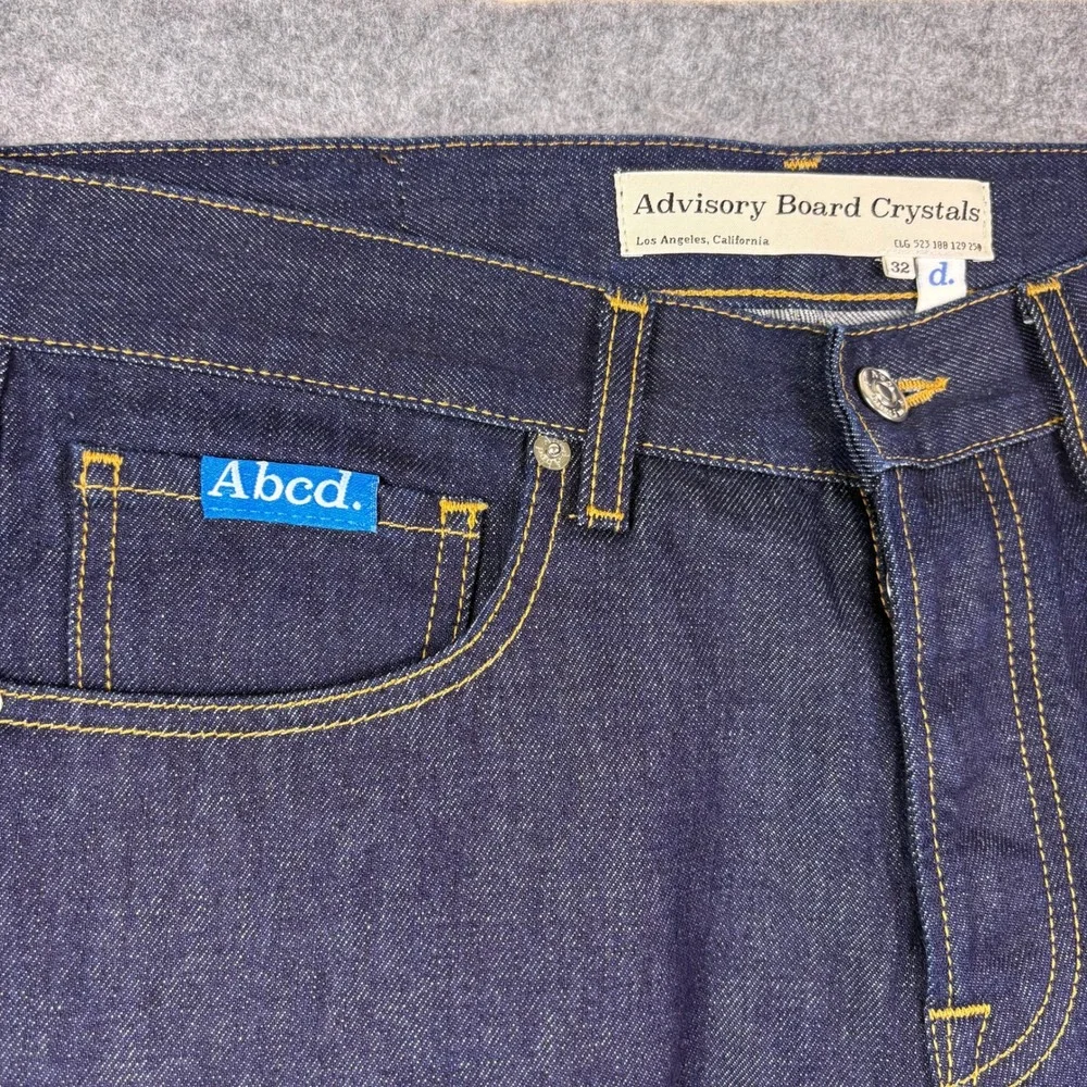 Advisory Board Crystals Abcd Slim Fit Jean Rinse Indigo Denim Made in Italy 32